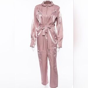 Satin Pink Jumpsuit